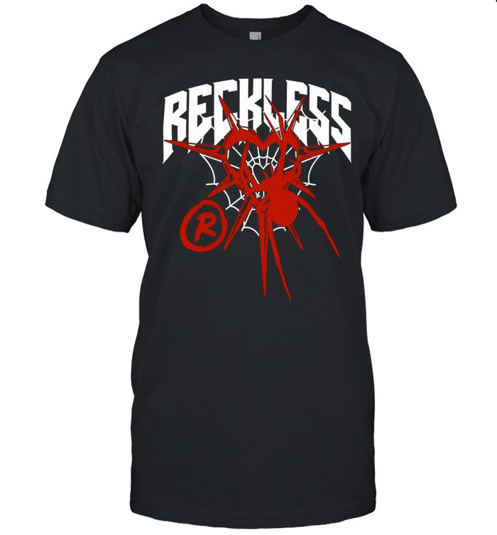 Reckless spider web heart symbol logo Unisex T-Shirt