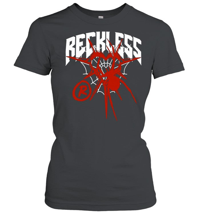 Reckless spider web heart symbol logo Unisex T-Shirt