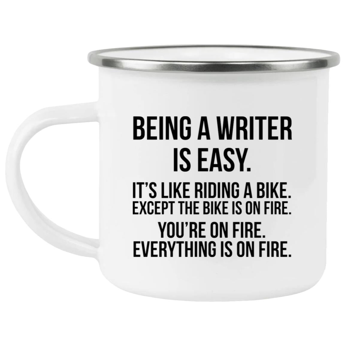 Being A Writer Is Easy It’s Like Riding A Bike Mug