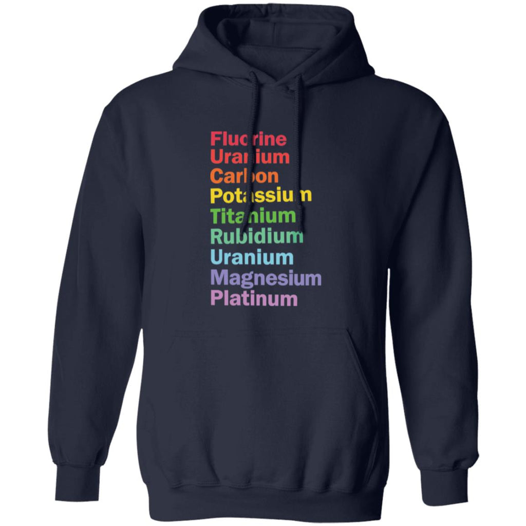 Fluorine Uranium Carbon Potassium Titanium Rubidium Uranium Magnesium Platinum Shirt