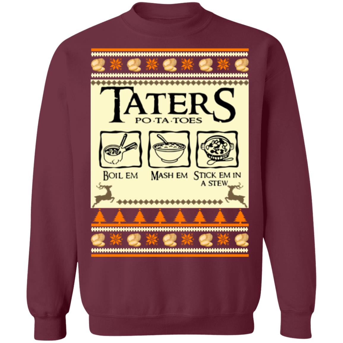 Taters Potatoes Christmas Sweater
