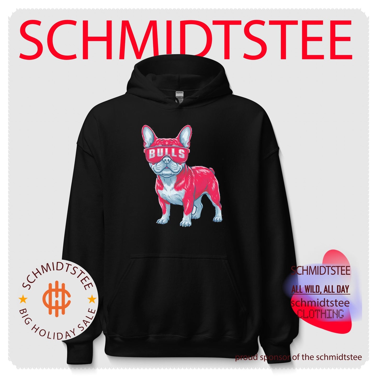 Chicago Bulls French Bulldog cartoon shirt