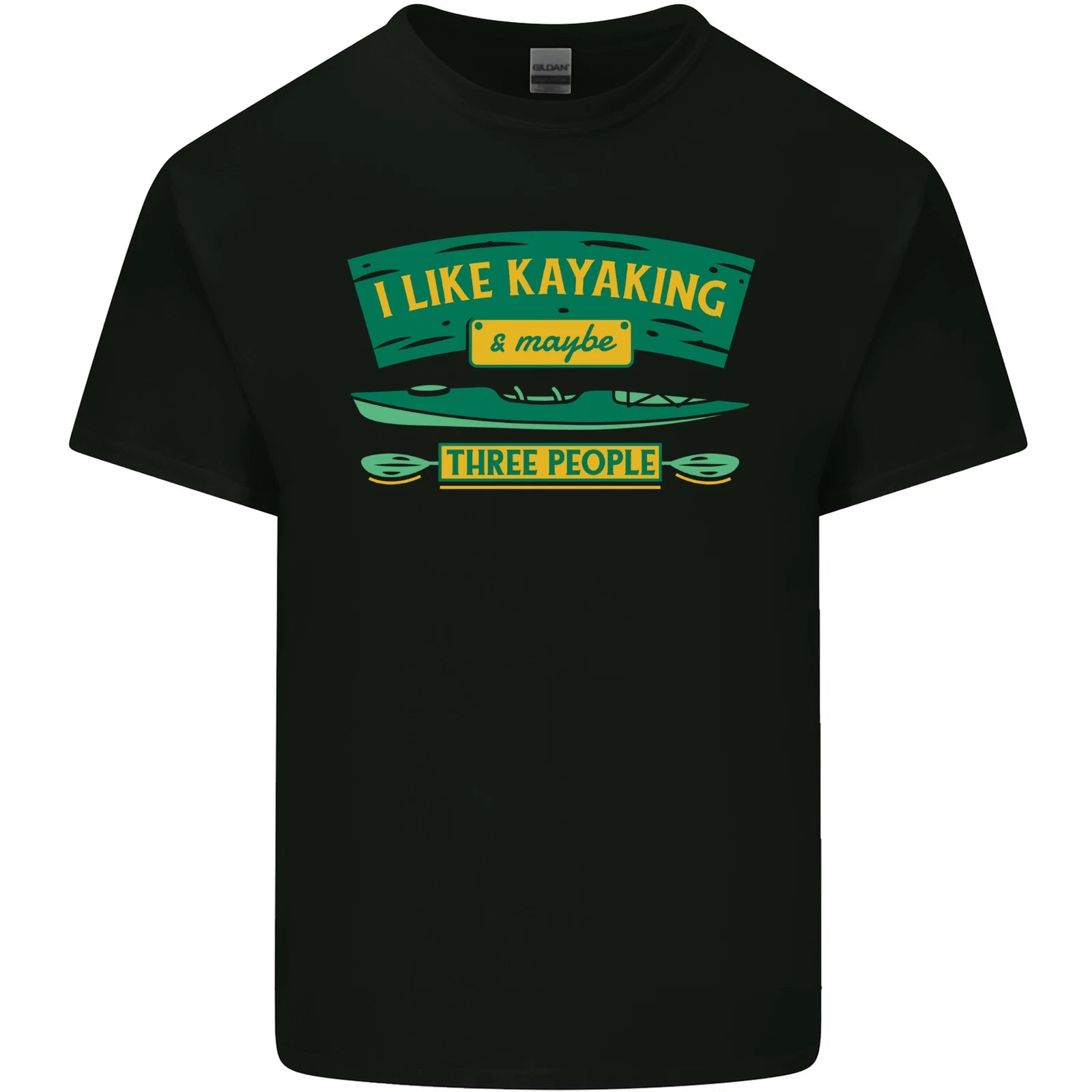 I Like Kayaking & 3 People Funny Kayak Mens Light Cotton T-Shirt