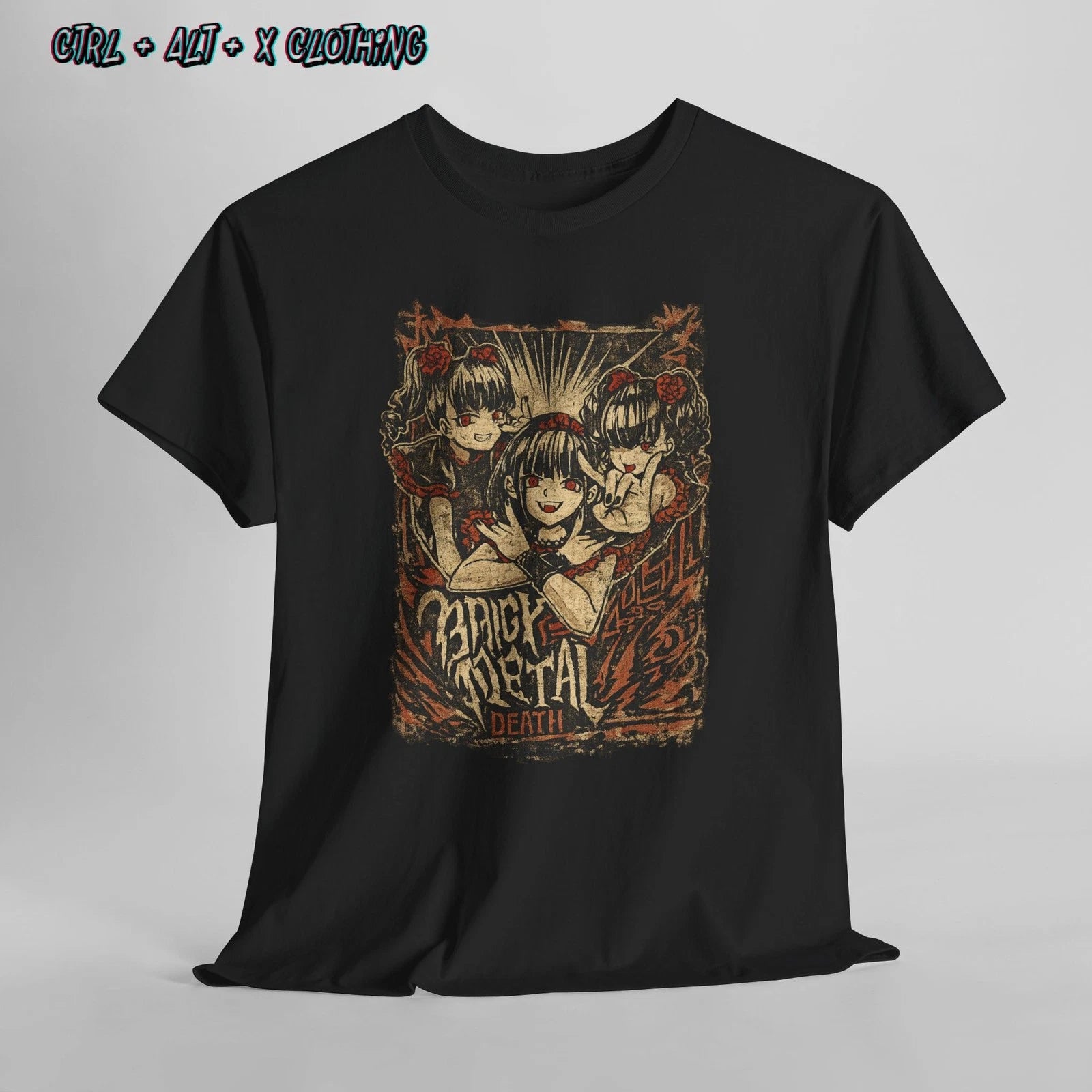 Babymetal band art Tee vintage distressed style Japanese metal graphic t-shirt