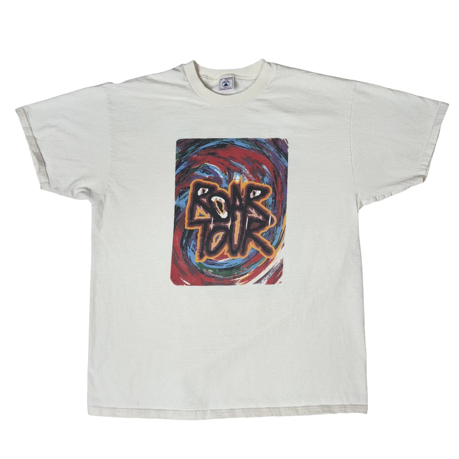 Vintage 90s ROAR Tour Band T-Shirt XL Double Sided Alternative Rock Festival