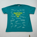 Vintage Over The Hill Shirt Sz Large Blue Short Sleeve Positively Over 50 Funny