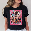 Retro Pastel Graphic Tee, Girl Group Inspired Y2K Fashion t_shirt