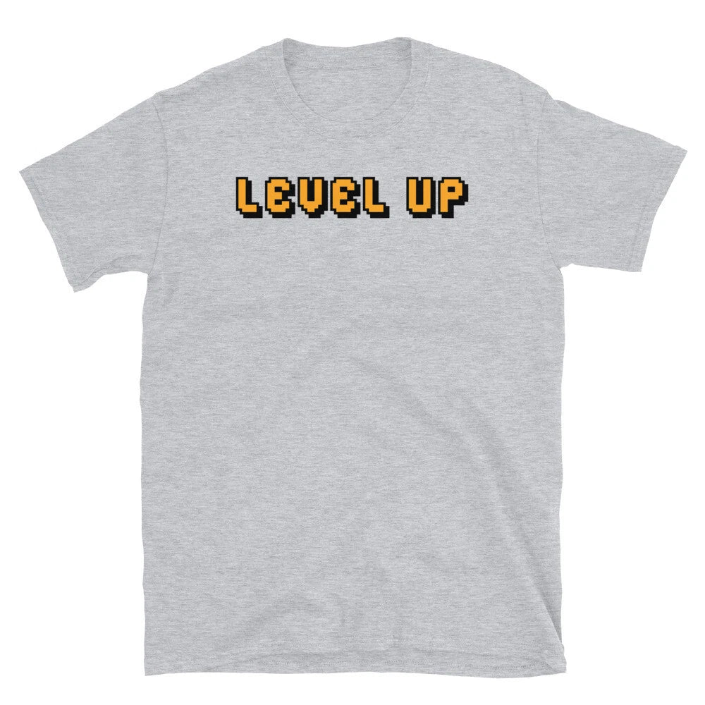 Level Up Computer Geek Nerd Gamer Humor Short-Sleeve Unisex T-Shirt
