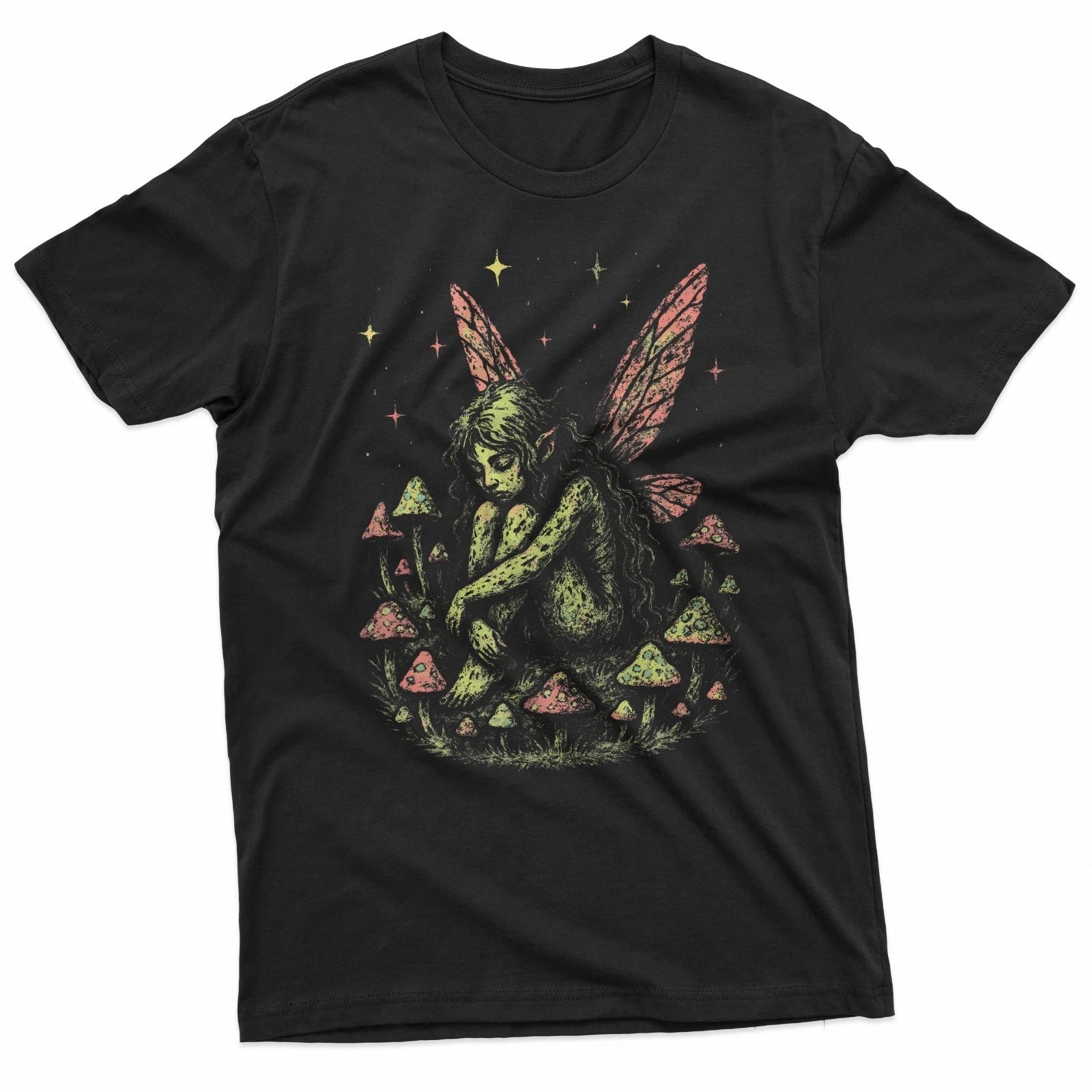 Fairy Grunge Dark Fairycore Mushroom Forest Alt Pastel Goth T-Shirt