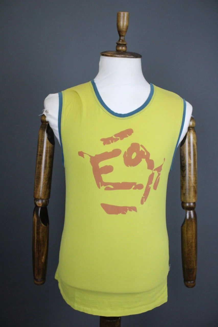 E9 Multicolor Graphic Print Sleeveless Crew Neck Climbing Bouldering Tank Sz S/M