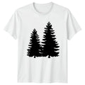 Pine Tree Forest Silhouette Nature T-Shirt Hiking Camping Outdoors