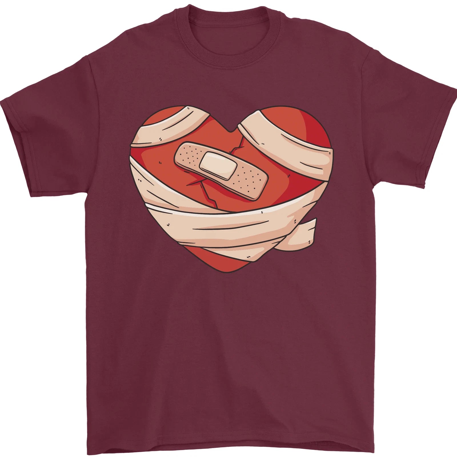 A Broken Heart Anti Valentines Day Single Mens T-Shirt 100% Cotton