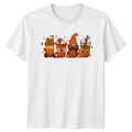 Cozy Autumn Fall Drinks Gnome T-Shirt Pumpkin Spice Latte Seasonal Halloween