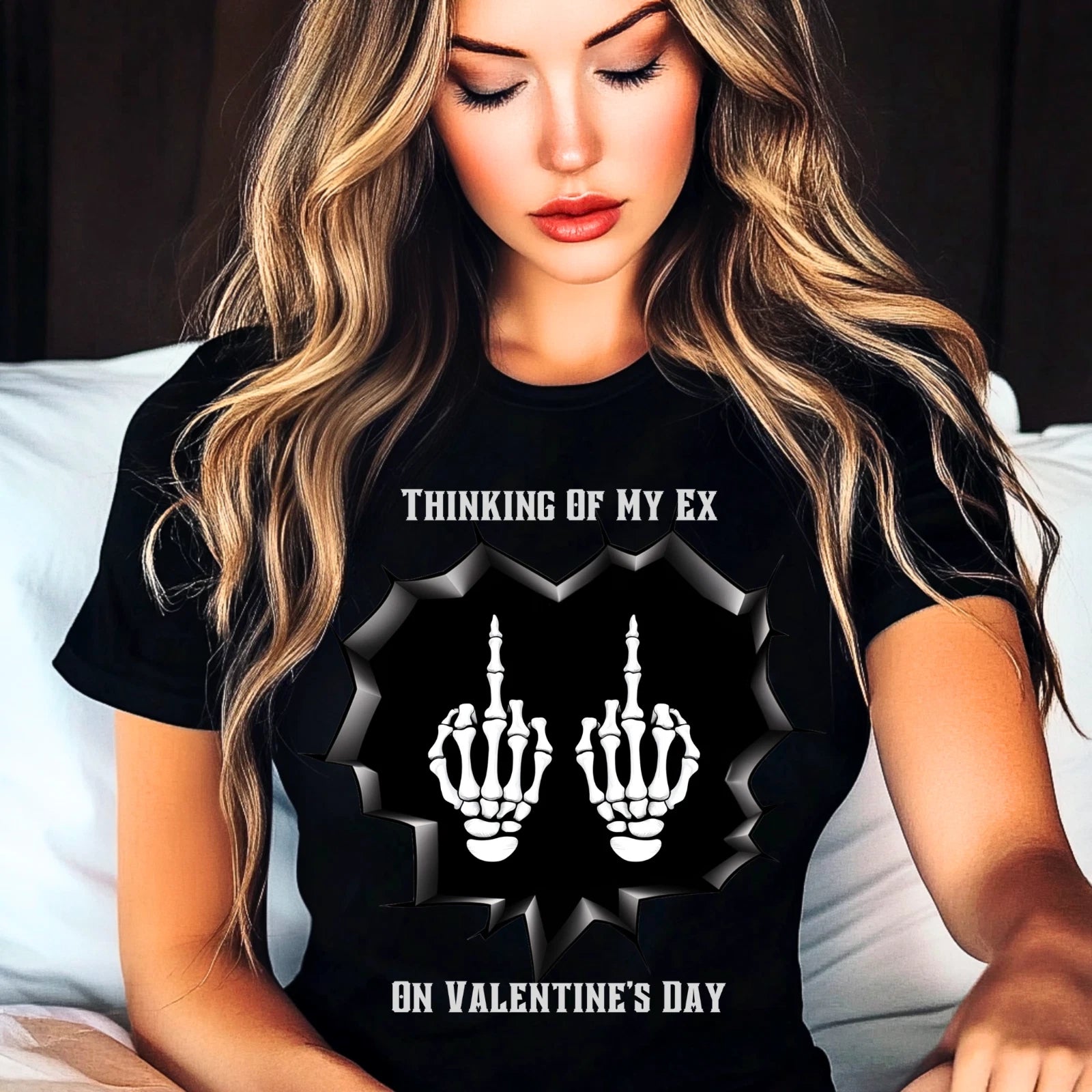 Anti-Valentine's Day T-Shirt | Bold Toxic Humor Breakup Tee | Funny Ex Top