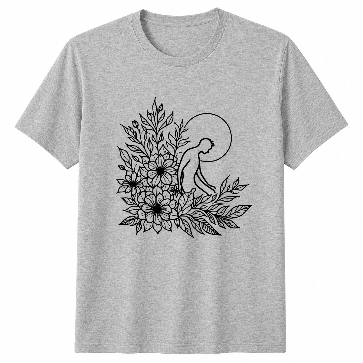 Minimalist Watercolour Art Floral T-Shirt Art And Nature Birthday Gift