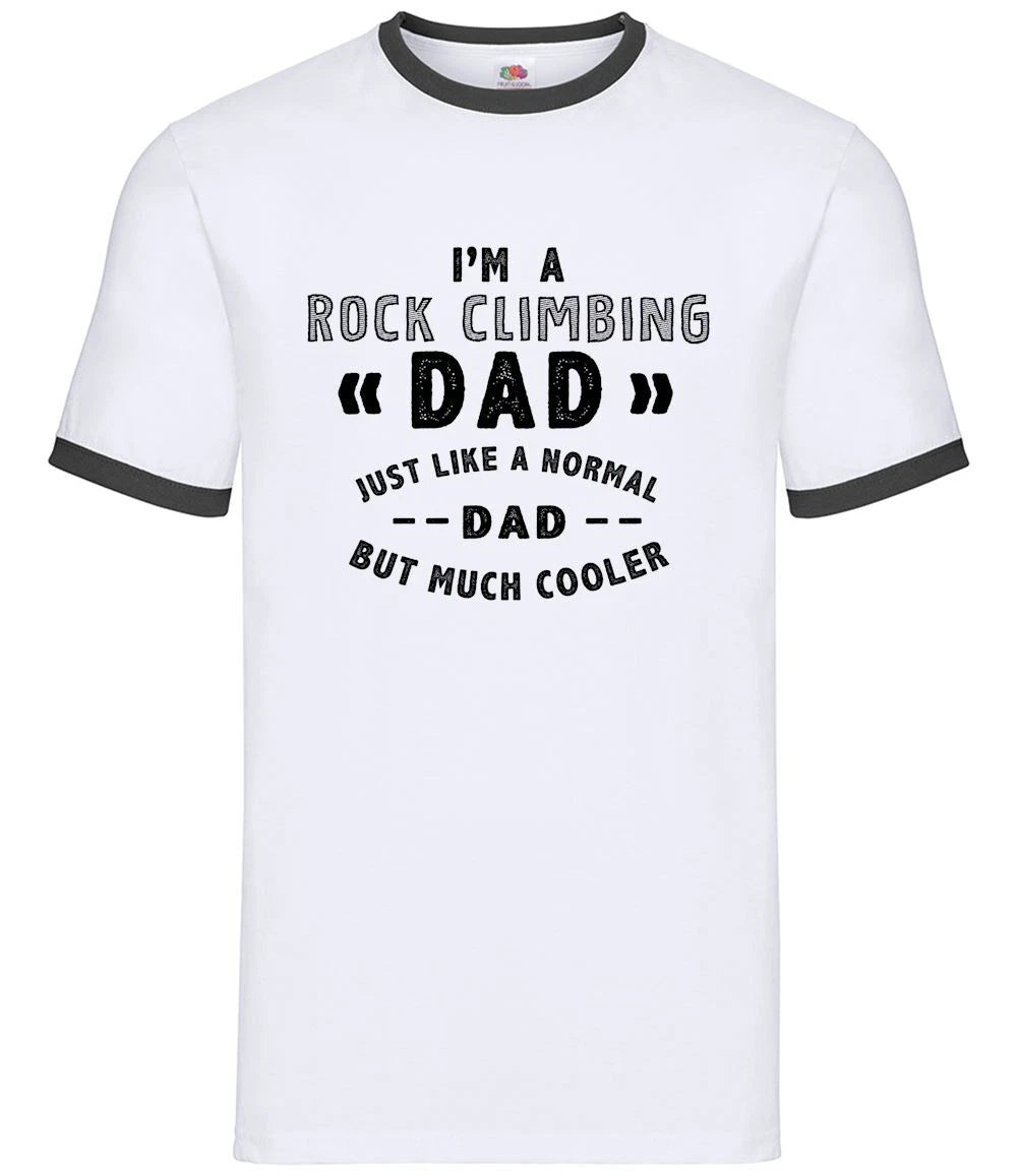 I'm A Rock Climbing Dad - Mens Ringer - Fathers Day Bouldering Abseiling