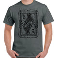Grim Reaper T-Shirt Mens Halloween Death Playing Card Skull Skeleton Gothic