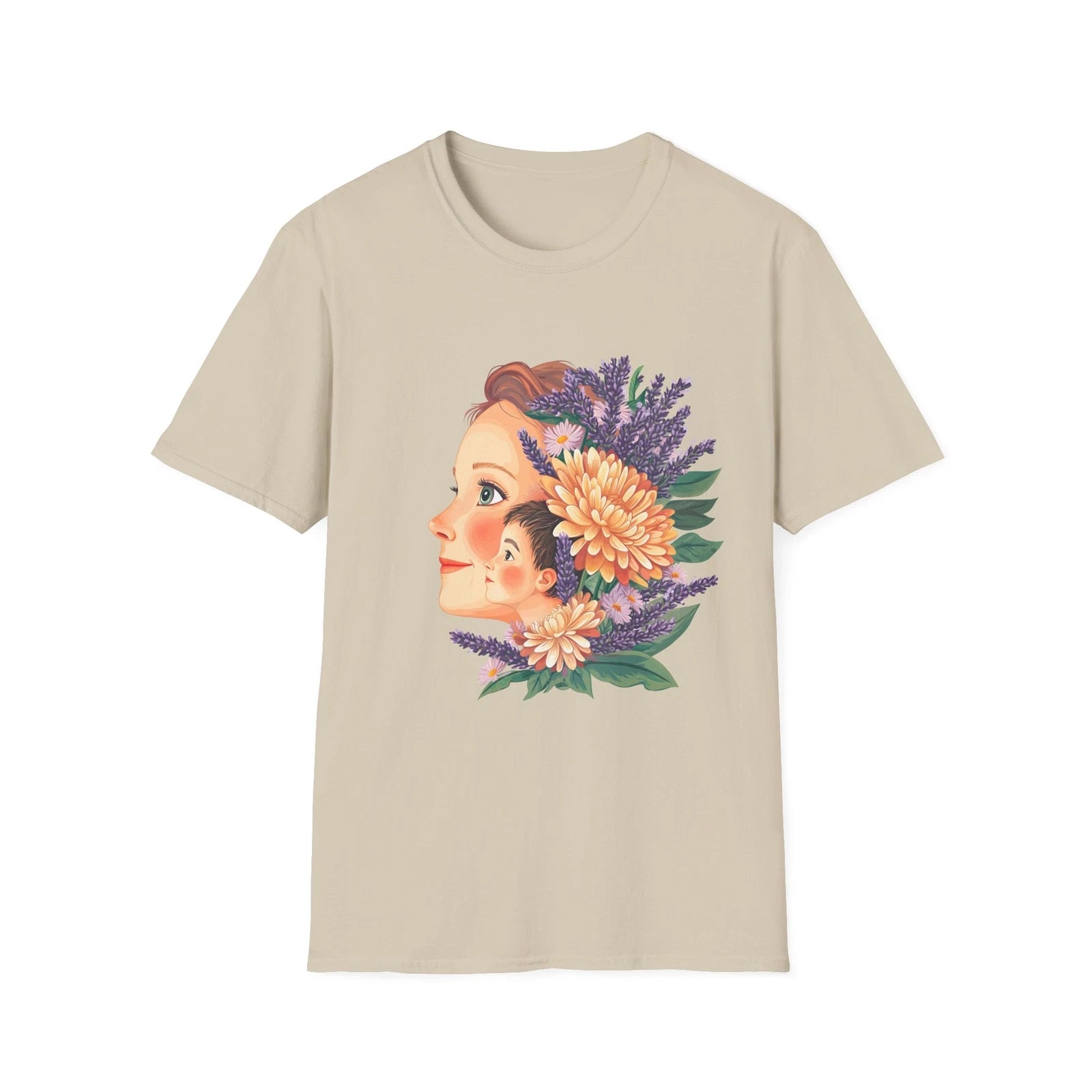 Floral Motherhood T-Shirt, Gift for Moms, Women’s Casual Tee, Nature Lover
