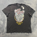 Guess T-Shirt Mens XXL Black NWT Off Grid Leopard Graphic Organic Cotton Tee