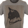 Rock Climbing T Shirt Mens Size Medium Gray Black Cat Bouldering Traversing
