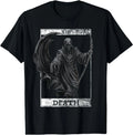Vintage Death Tarot Card Grim Reaper Occult Satanic Horror T-Shirt