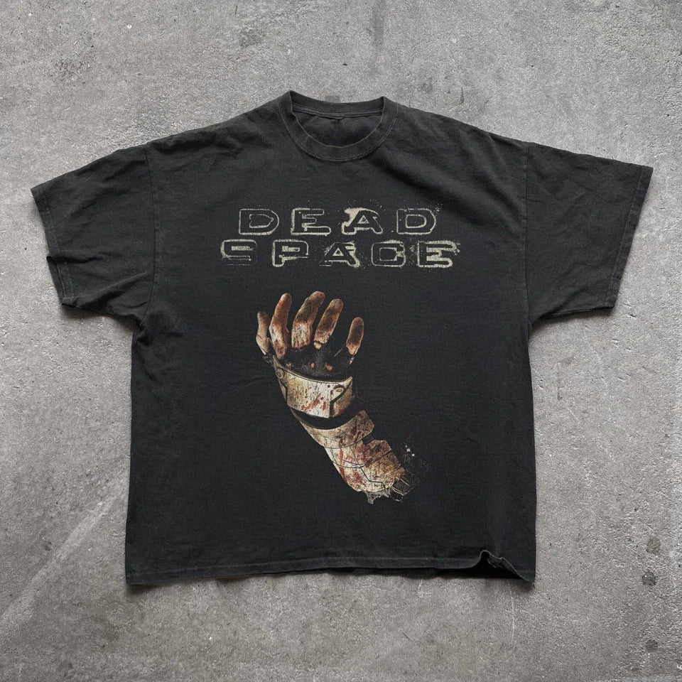 Dead Space Horror Game Bloody Hand Graphic T shirt