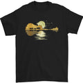 Guitar Reflection Guitarist Bass Acoustic Mens T-Shirt 100% Cotton