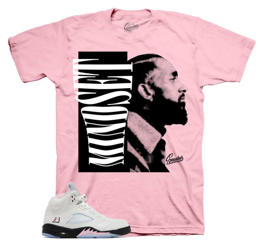 PINK Shirt To Match Retro 5 Soft Pink AJ5 - Mindset Sneaker Tees