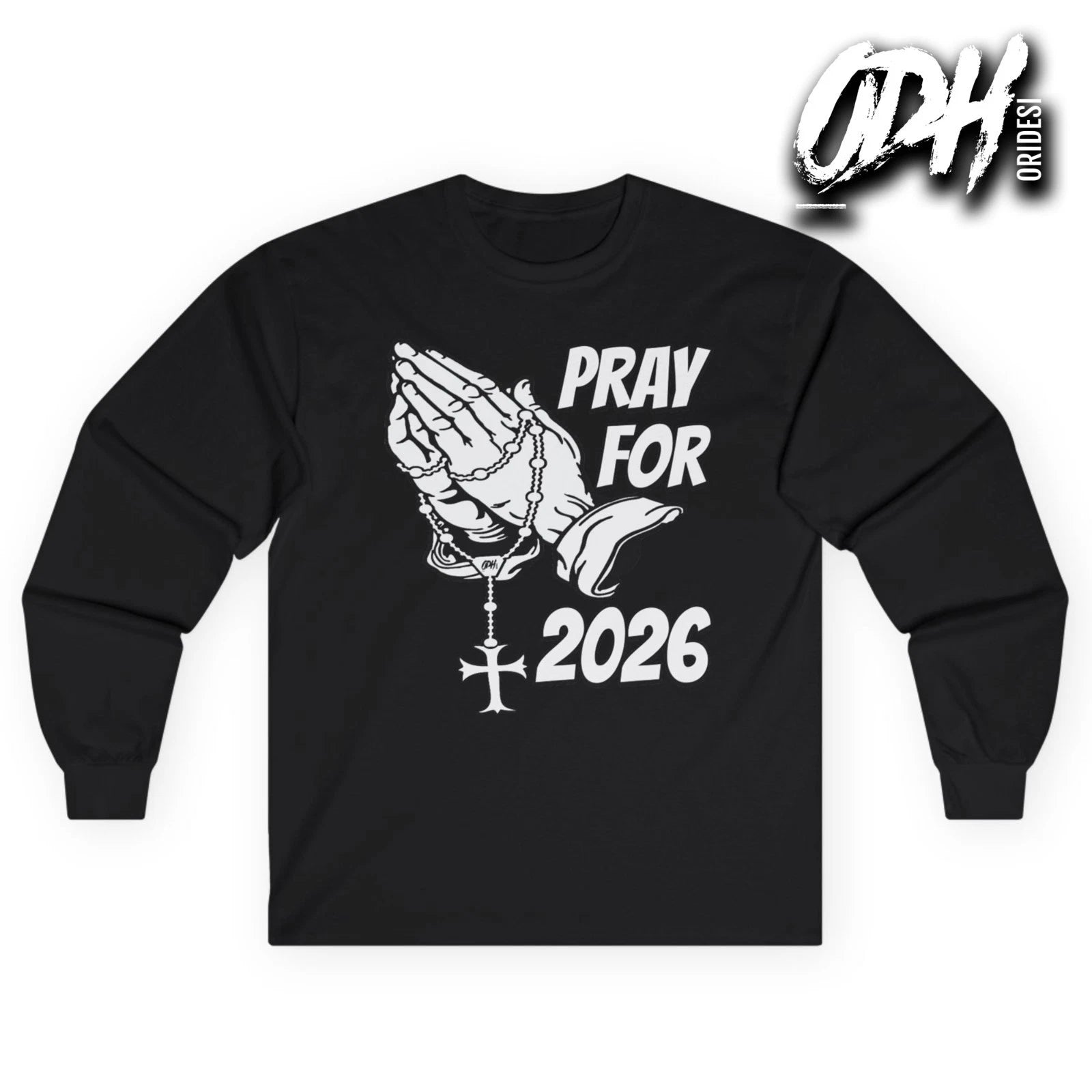 Happy New Year Pray For 2026 Long Sleeve Shirt Funny Holiday Shirt Sarcastic Tee