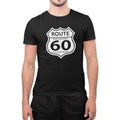 Funny 60th Birthday Gift Over The Hill Route 66 Hightway Sign T-Shirt