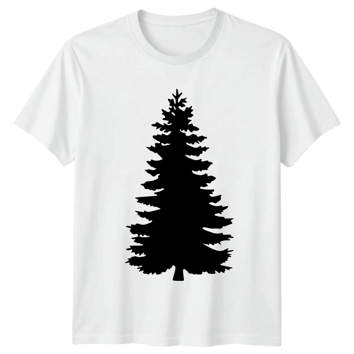 Pine Tree Silhouette Forest T-Shirt Camping Hiking Outdoors Gift For Him And Her