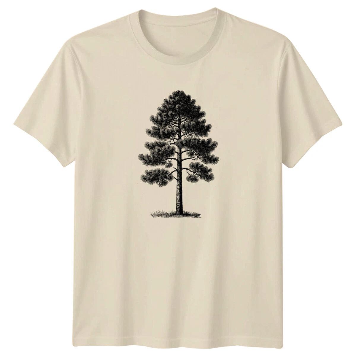 Pine Tree Sketch Nature Lover Forest T-Shirt