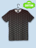 Flower of Life Geometric pattern T-shirt Cotton gradient Gray color psychedelic