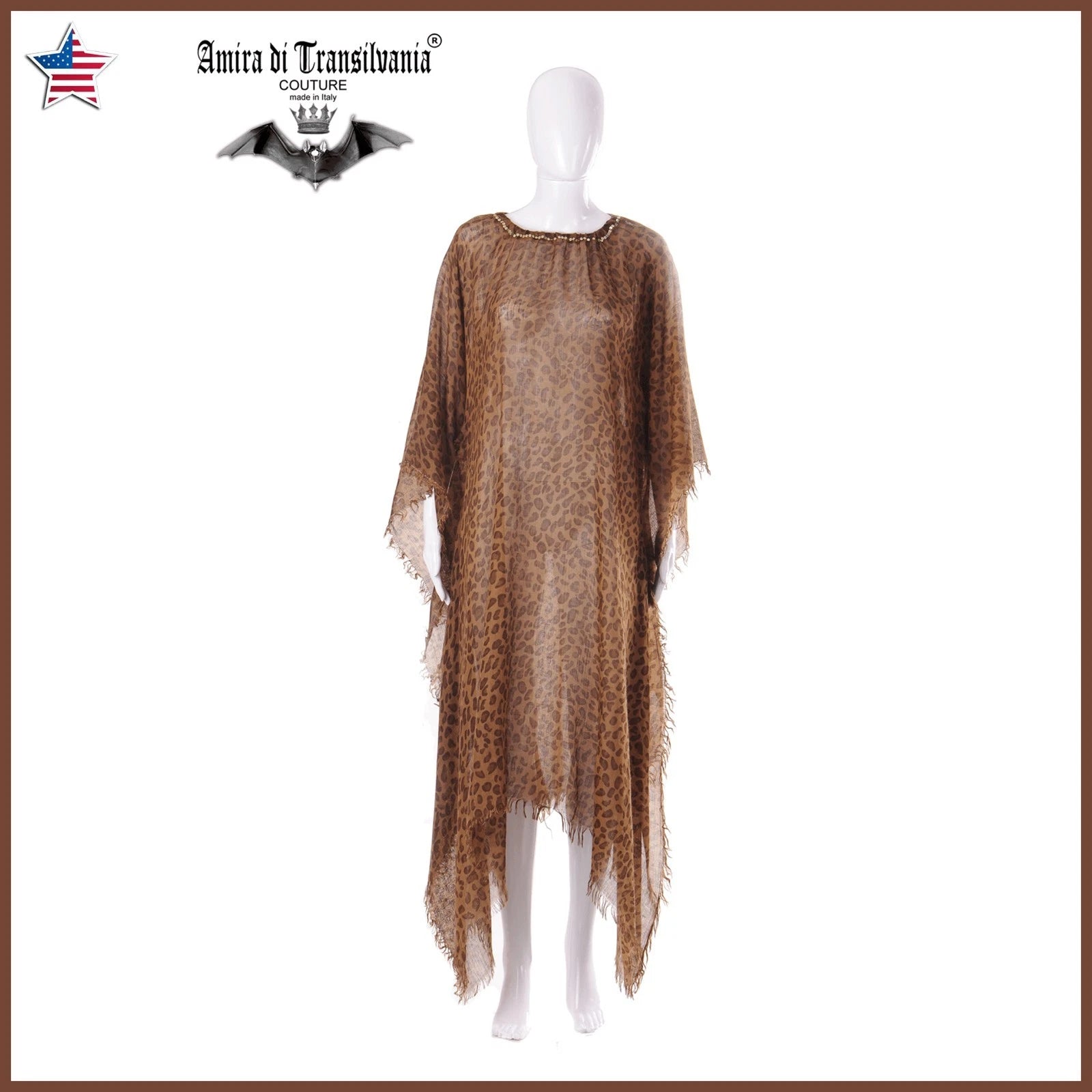 Women Clothing Fashion Curvy Couture Large Size Dress Kaftan Elegant Leopard 60s