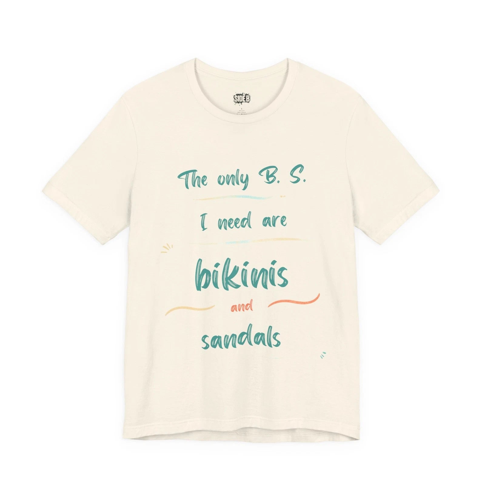 Bikinis and Sandals T-Shirt | Beach Quote Tee, Summer Vacation Top