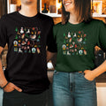 Christmas Pattern Shirt Holiday Doodle Print Xmas Couple Sweatshirt Hoodie 5208