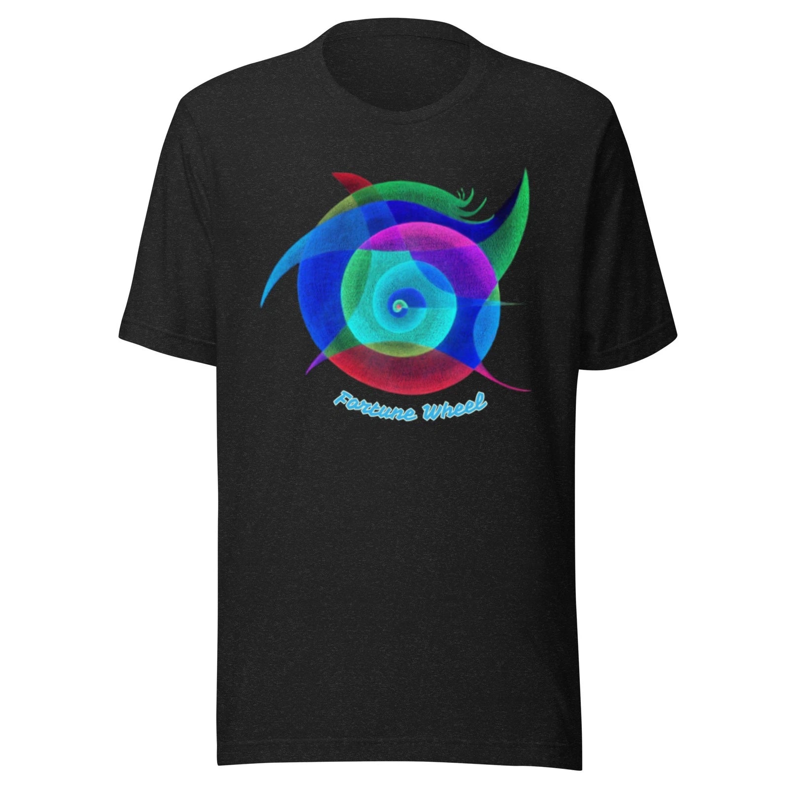 Fortune Wheel Abstract T-Shirt Colorful Spiral Energy Design, Modern Art Tshirt