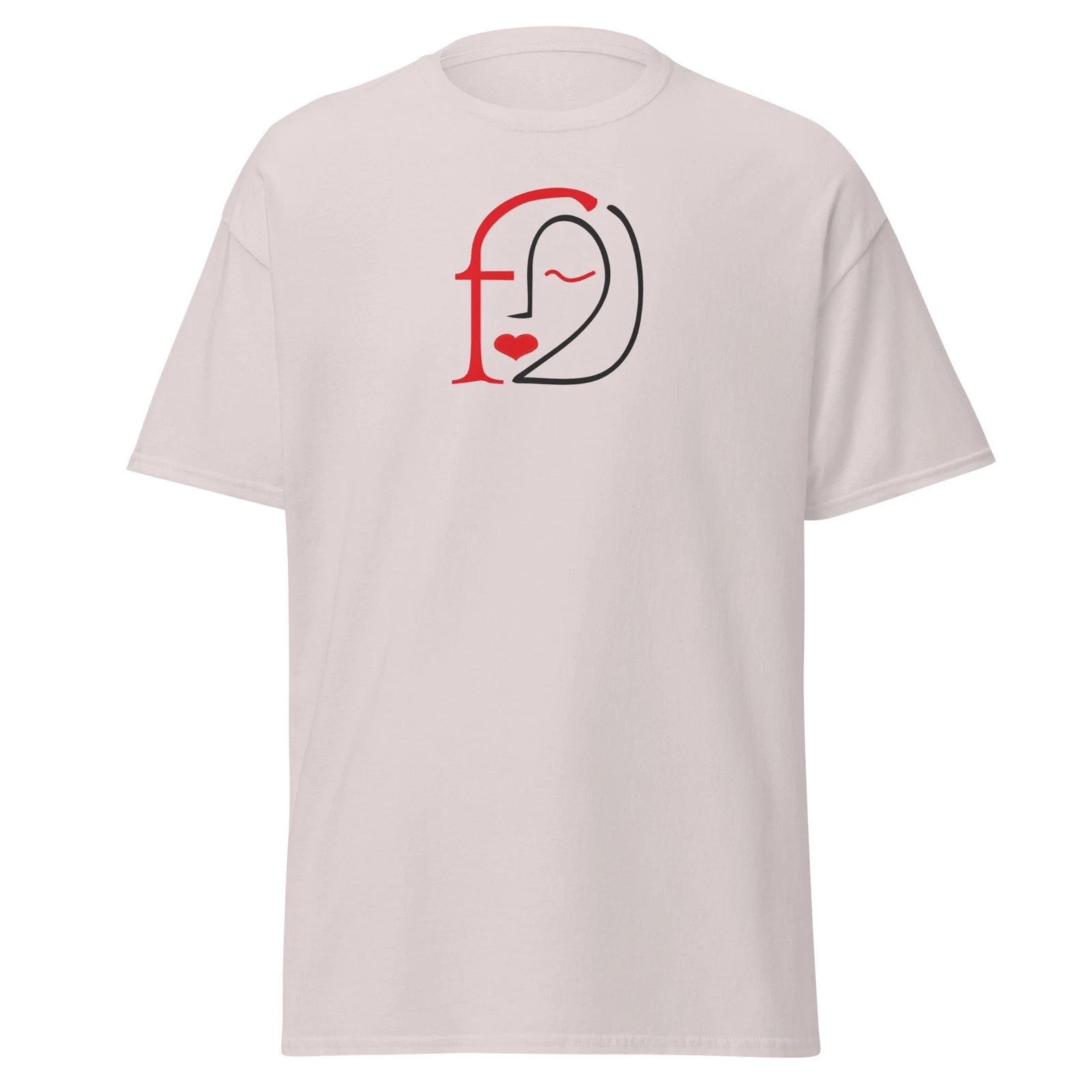 Minimalist Woman Line Art Unisex T-Shirt - Fiore D'Amore Elegant Logo Tee