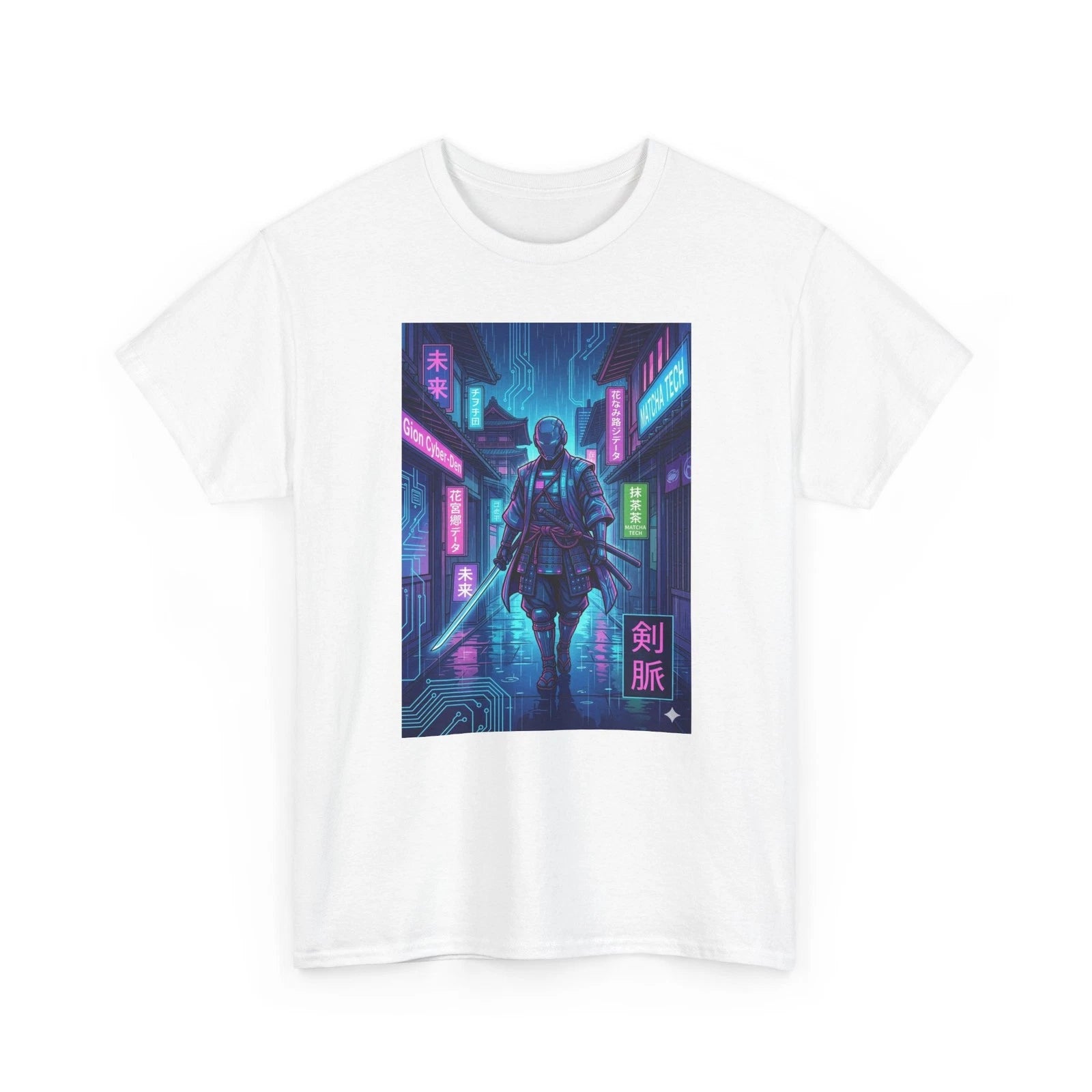 Cyberpunk Samurai Tee | Neon City Blade