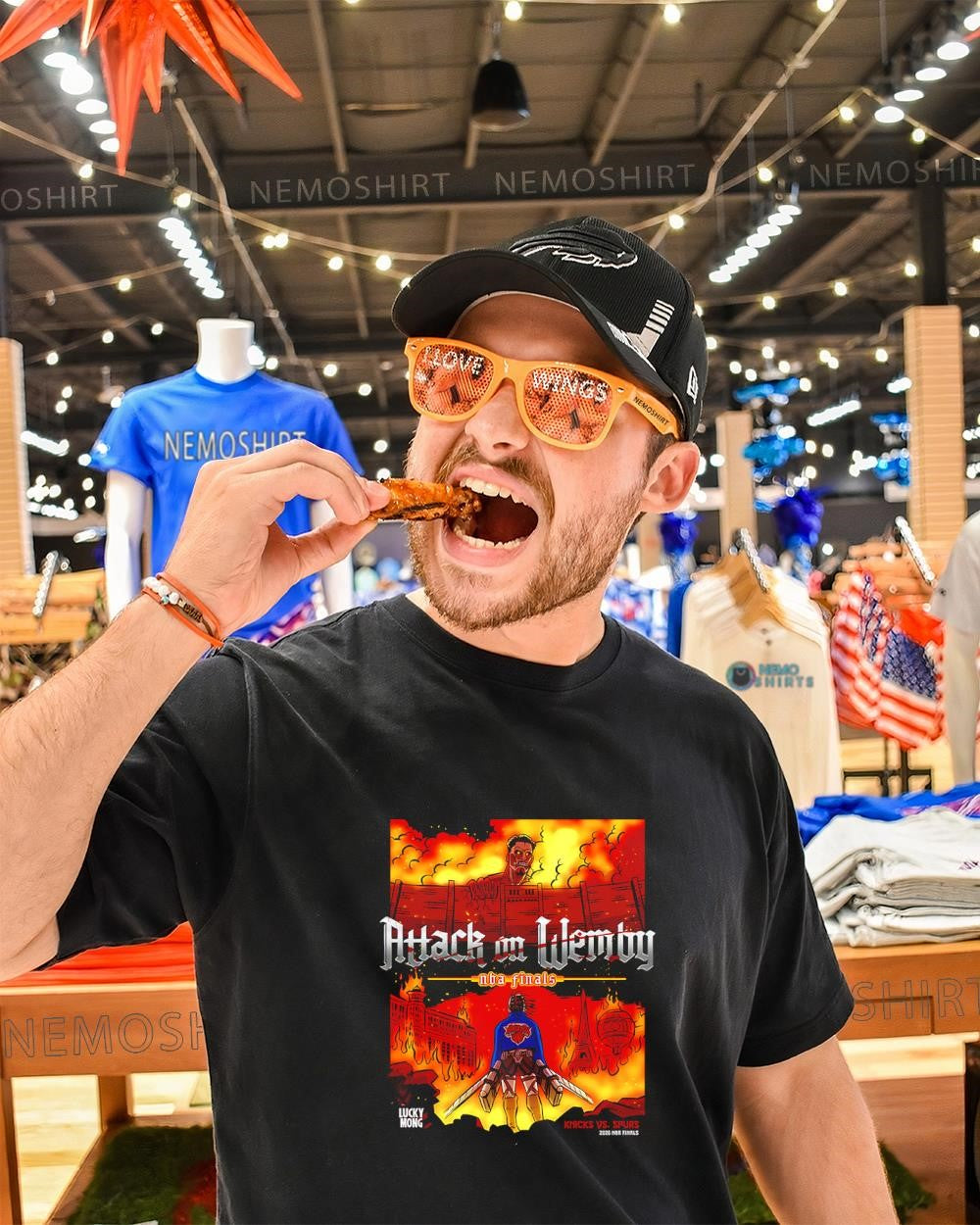 Attack on Wemby Knicks vs Spurs 2026 NBA Finals matchup shirt