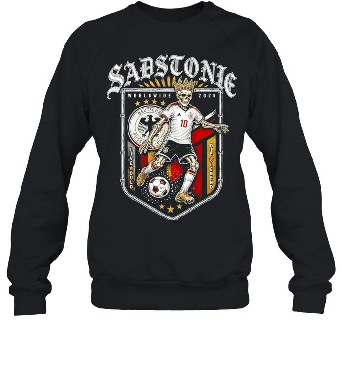 Sadstonie 2026 Germany skeleton soccer legend Unisex T-Shirt