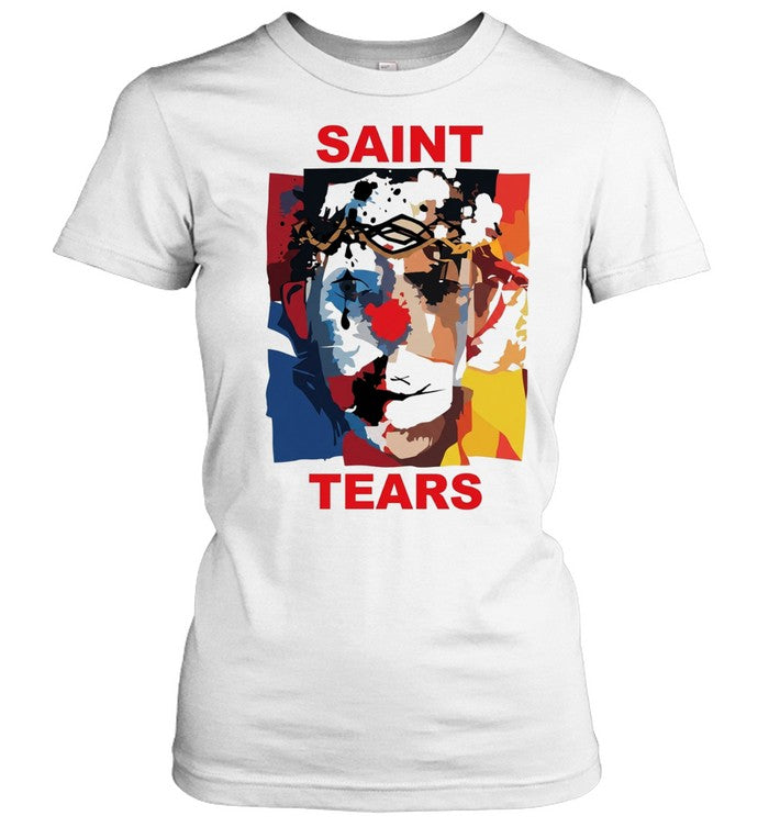 Saint tears abstract art clown portrait Unisex T-Shirt