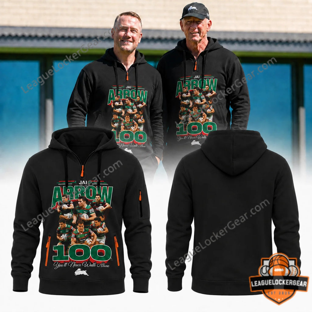 South Sydney Rabbitohs Jai Arrow 100 You’ll Never Walk Alone Hoodie
