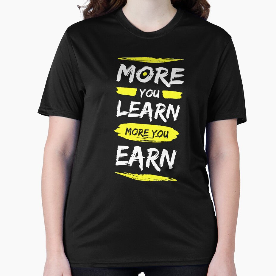 More You Learn More You Earn - Motivational Quote by Zirrko