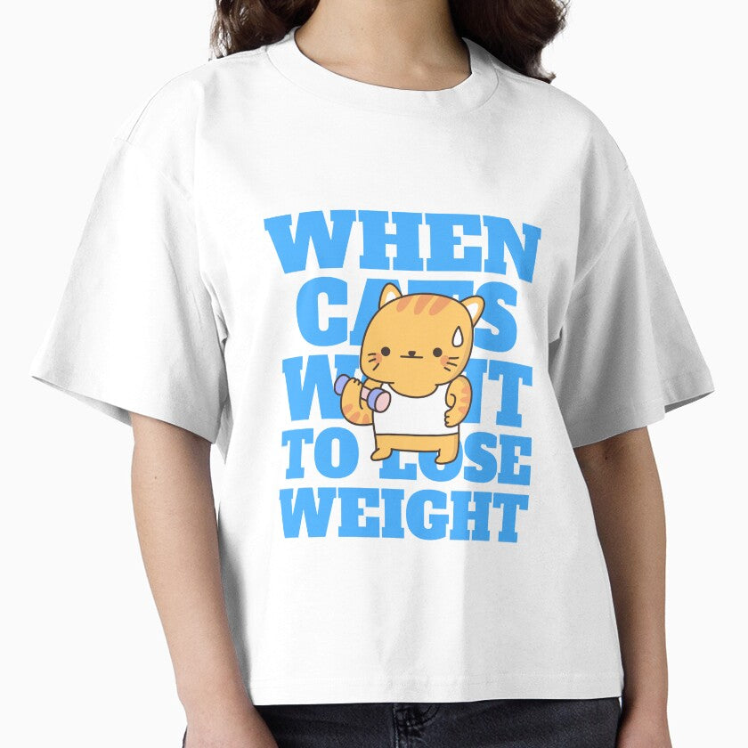 When cats want to lose weight tshirt by Eugenie974