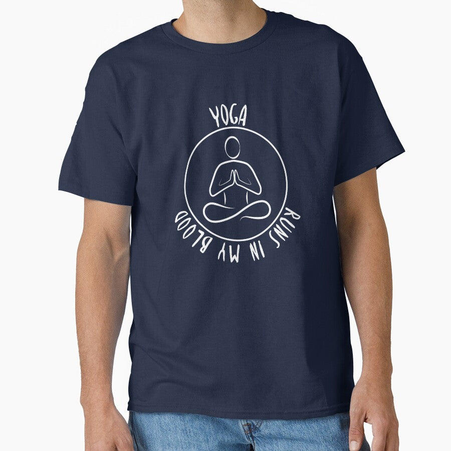 Yoga runs in my blood by Khushi Graphics