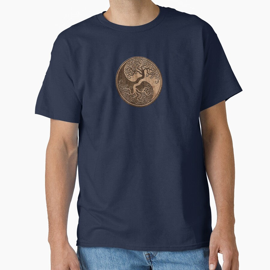 Rough Wood Grain Effect Tree of Life Yin Yang by JeffBartels