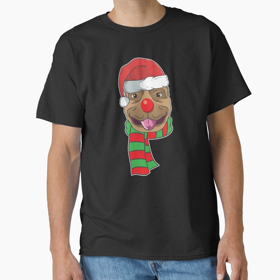 Funny Christmas Dog Xmas Santa  Pit bull Holiday Gift by haselshirt