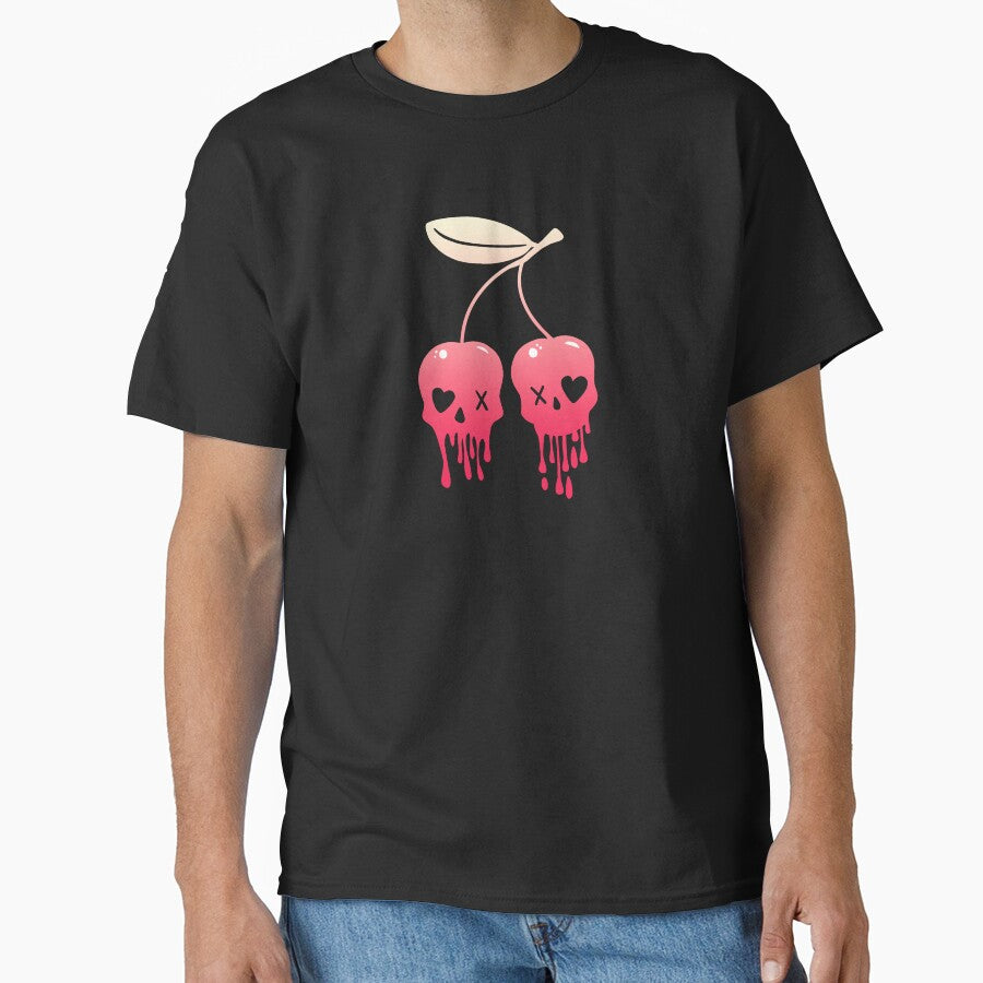 Cherries Skull Pastel Goth by Fran Fryberg