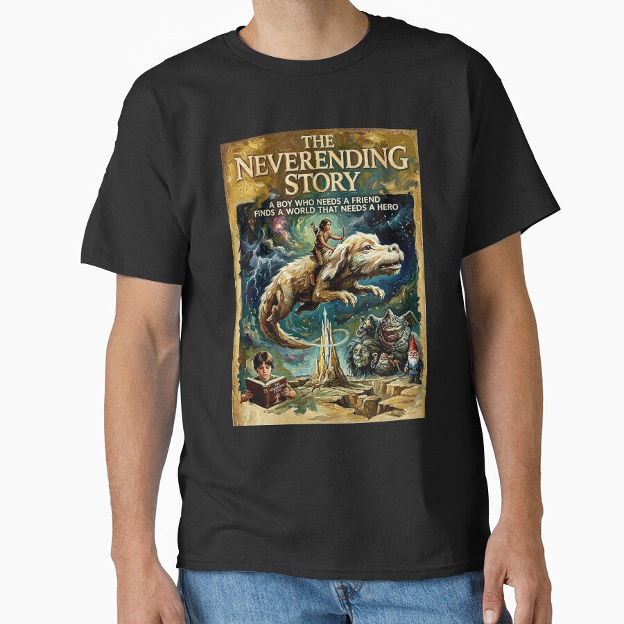The NeverEnding Story: Atreyu & Falkor Fantasy Impasto Poster by Art's Diner